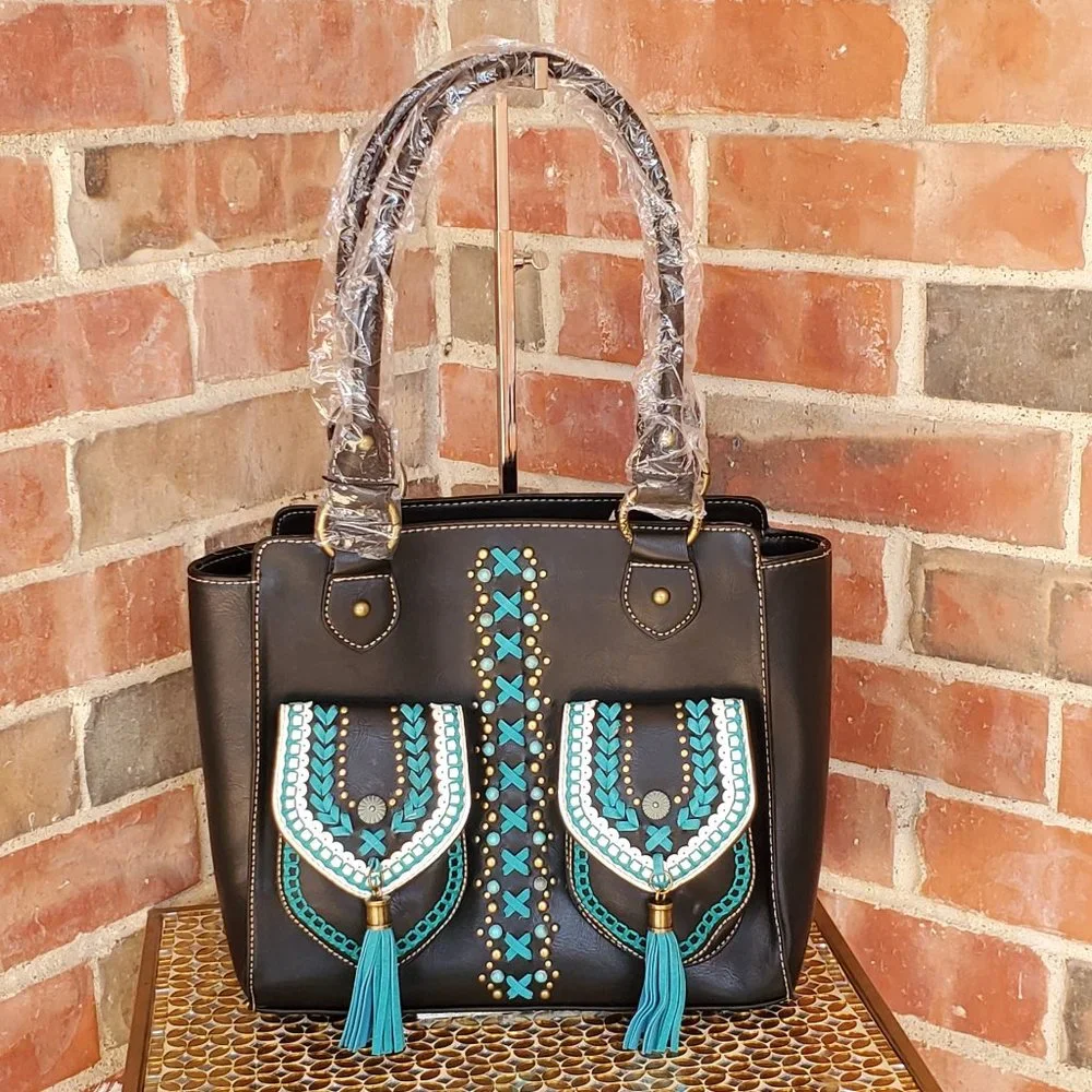 Montana West Concho Collection Tote - Picture 1 of 8